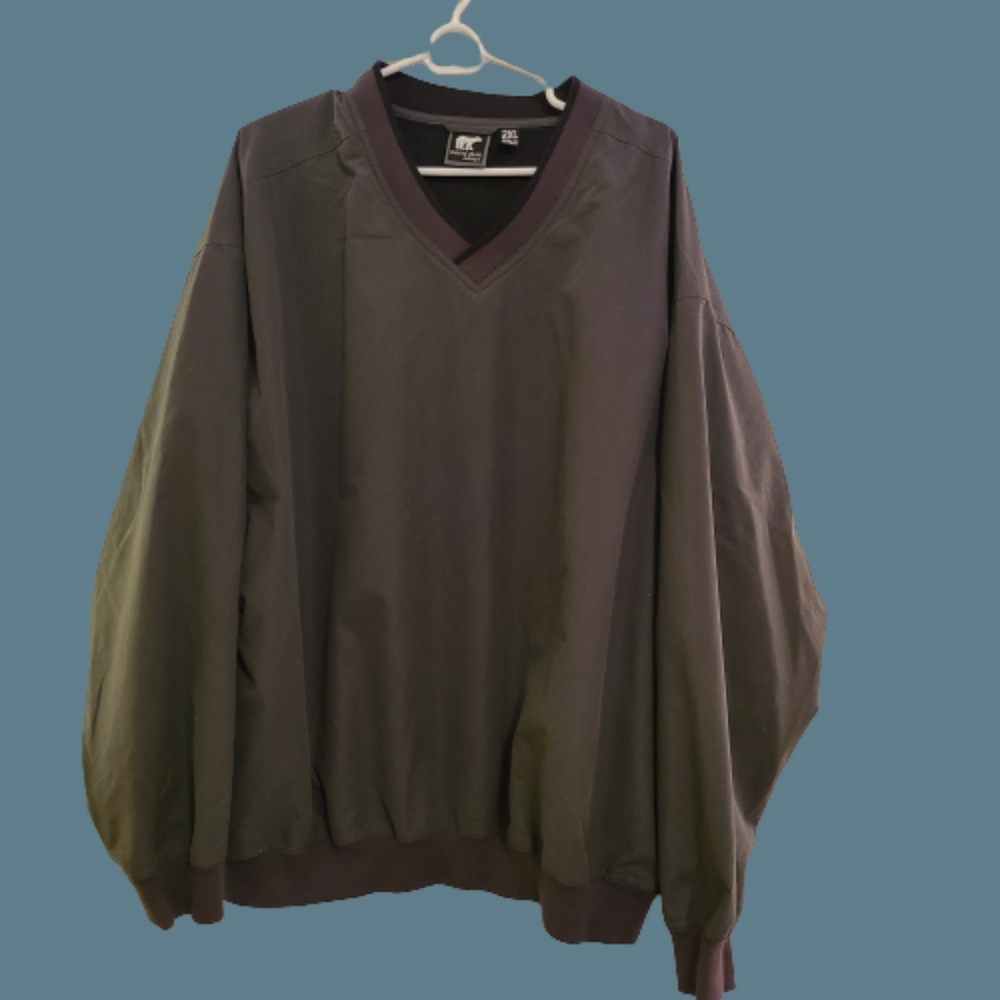 *NWOT White Bear Microfiber Windshirt Pullover Long Sleeve V-Neck Golf